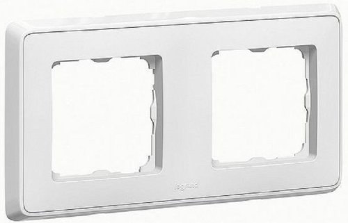 Рамка горизонтальная Legrand Cariva 2-м. белый картинка